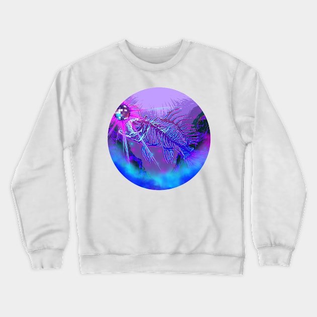 Angler fish, Electronic, Music, Party, Festival Crewneck Sweatshirt by Strohalm